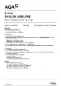 AQA A-level ENGLISH LANGUAGE Paper 2 Language diversity and change 7702/2 June 2024 