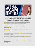 PSI - NY Life, Accident and Health Practice Exam 17-55, Just my cards + 199+ 75 (TEST) (LOT) 525+ Quizzes & Correct Ans/ Newly Updated. 