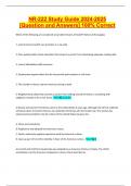 NR-222 Study Guide 2024-2025  [Question and Answers] 100% Correct 