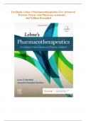 Test Bank-  Lehne’s Pharmacotherapeutics for Advanced Practice Nurses and Physician Assistants{ 2nd Edition } Laura D. Rosenthal| All Chapters( 1-92) Included| 100% Verified Answers| Latest 2024