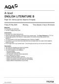 AQA A-level ENGLISH LITERATURE B Paper 1A Literary genres: Aspects of tragedy 7717/1A June 2024