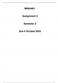 MNG4801 Assignment 3 Semester 2 (Detailed Answers)  Due 4 October 2024