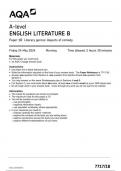 AQA A-level ENGLISH LITERATURE B Paper 1B Literary genres: Aspects of comedy 7717/1B June 2024