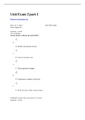 BIO 251 Unit Exam 2 Part 1. Questions And Answers. Complete Solution.