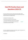 Hesi PN Practice Exam and Questions 2024/25