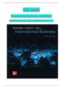 TEST BANK  International Business, 3rd Edition  by Michael Geringer, Jeanne McNett. Chapter 1 - 15