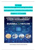 TEST BANK Operations Management Creating Value Along the Supply Chain, 11th Edition (Russell)Verified Chapters 1 - 17, Complete