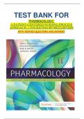 TEST BANK FOR  PHARMACOLOGY: A PATIENT-CENTERED NURSING PROCESS APPROACH, 11TH EDITION BY MCCUISTION WITH VERIFIED QUESTIONS AND ANSWERS