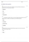 CIS 105 FINAL EXAM TEST 1 QUESTIONS AND ANSWERS