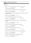 Organization of the Human Body grade A