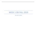 WEEK 1 OB FALL 2019