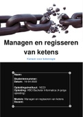 Managen en regisseren van ketens (cijfer: 9). incl. beoordeling