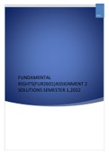 FUR2601 ASSIGNMENT 2 SOLUTIONS SEMESTER 1 2022