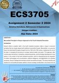 ECS3705 Assignment 2 (COMPLETE ANSWERS) Semester 2 2024