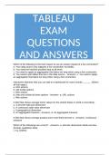 TABLEAU EXAM QUESTIONS AND ANSWERS