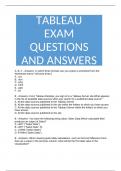 TABLEAU EXAM QUESTIONS AND ANSWERS