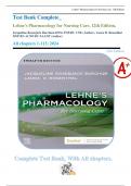 Test Bank Complete_ Lehne's Pharmacology for Nursing Care, 12th Edition, Jacqueline Rosenjack Burchum (Author), Laura D. Rosenthal (Author) All chapters 1-113; 2024