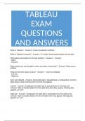 TABLEAU EXAM QUESTIONS AND ANSWERS