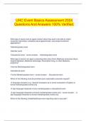 UHC Event Basics Assessment 2024 Questions And Answers 100% Verified.