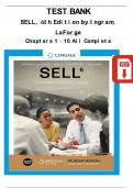 Test Bank for SELL, 6th Edition by (Ingram/Laforge/Avila/Schwepker/Williams), ISBN: 9781337407939, All 10 Chapters Covered, Verified Latest Edition