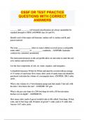 OSSF DR TEST PRACTICE QUESTIONS WITH CORRECT ANSWERS