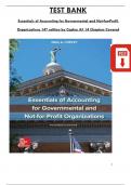 Test Bank for Essentials of Accounting for Governmental and Not-for-Profit Organizations 14th edition by Copley, ISBN: 9781260201383, All 14 Chapters Covered, Verified Latest Edition