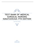 Test Bank of Medical surgical nursing ignatavicius 7th edition