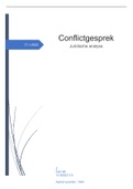 Juridische analyse conflictgesprek cijfer 7,5