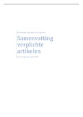 Social Work Hanze - samenvatting verplichte artikelen voor Antropologie, sociologie en sociaal werk 2021/2022