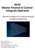 Voorbeeld NCOI Integrale Opdracht - Master Finance & Control - Business Intelligence en kwaliteit Managementinformatie - Geslaagd Maart 2022