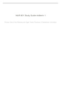 NUR 601 Study Guide midterm 1