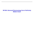 Exam (elaborations) NR 566AdvancedPharmacologymidterm 