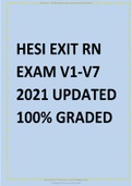 2021 HESI RN EXIT EXAM V1, V2, V3, V4, V5, V6, V7, Latest Questions and Answers with Explanations