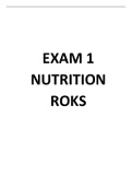 EXAM 1 NUTRITION ROKS LATEST 2022