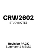 CRW2602 - Summarised NOtes