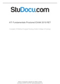 ati-fundamentals-proctored-exam-2019-ret  Concepts Of Medical–Surgical Nursing (NUR 170)