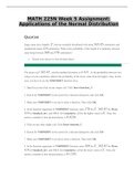 MATH 225N| Week 5| Assignment Applications of the Normal Distribution