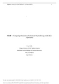 NRNP 6650/NURS 6645 Wk7AssgnBGlefke _ Comparing Humanistic-Existential Psychotherapy with Other Approaches / NRNP 6650: Psychopathology and Diagnostic Reasoning