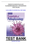 Porths Essentials of Pathophysiology 5th Edition Test Bank