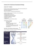 Summary part 2 Evolutionary Developmental Biology