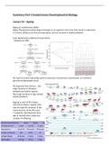 Summary part 3 Evolutionary Developmental Biology