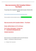 Macroeconomics 6th Canadian Edition - Test Bank.