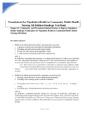 Foundations for Population Health in Community Public Health Nursing 5th Edition Stanhope Test Bank