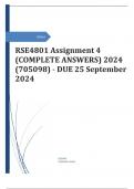 RSE4801 Assignment 4 (COMPLETE ANSWERS) 2024 (705098) - DUE 25 September 2024