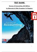 Test Bank for Survey of Accounting, 6th Edition by Edmonds & Olds, All 16 Chapters Covered, ISBN: 9781260247770, Verified Latest Edition