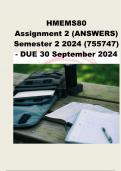 HMEMS80 Assignment 2 (ANSWERS) Semester 2 2024 (755747) - DUE 30 September 2024