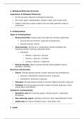 Summary -  Unit 1 - Biological molecules