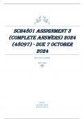 SCH4801 Assignment 3 (COMPLETE ANSWERS) 2024 (48097) - DUE 7 October 2024