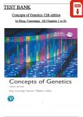 Test Bank For Concepts of Genetics Global Edition 12th Edition by (Klug/Cummings/Spencer/Palladino/Killian) ISBN: 9781292265322, All 26 Chapters Covered, Verified Latest Edition