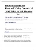 Solutions Manual for Electrical Wiring Commercial 18th edition by phil simmons 2025